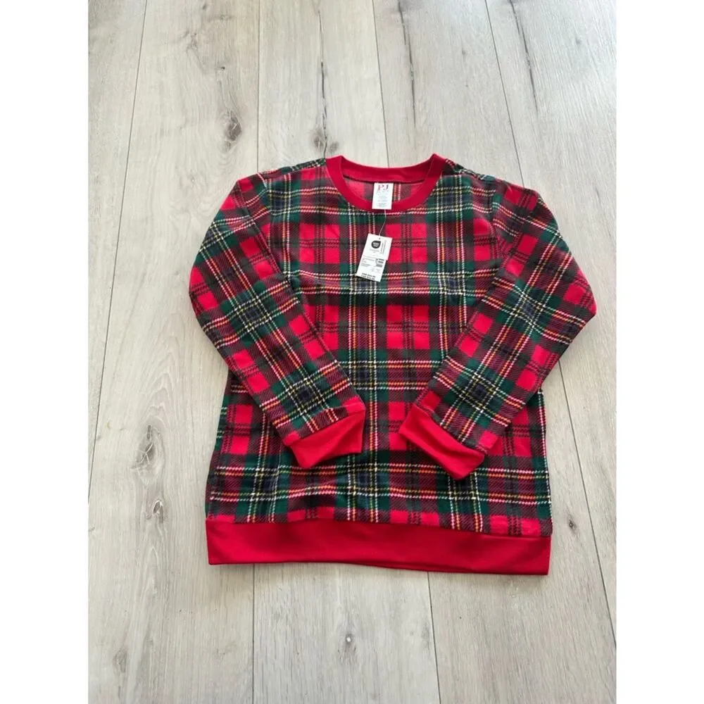 The Children’s Place Plaid Microfleece Pajamas Red 7/8 NWT IN PACKAGE